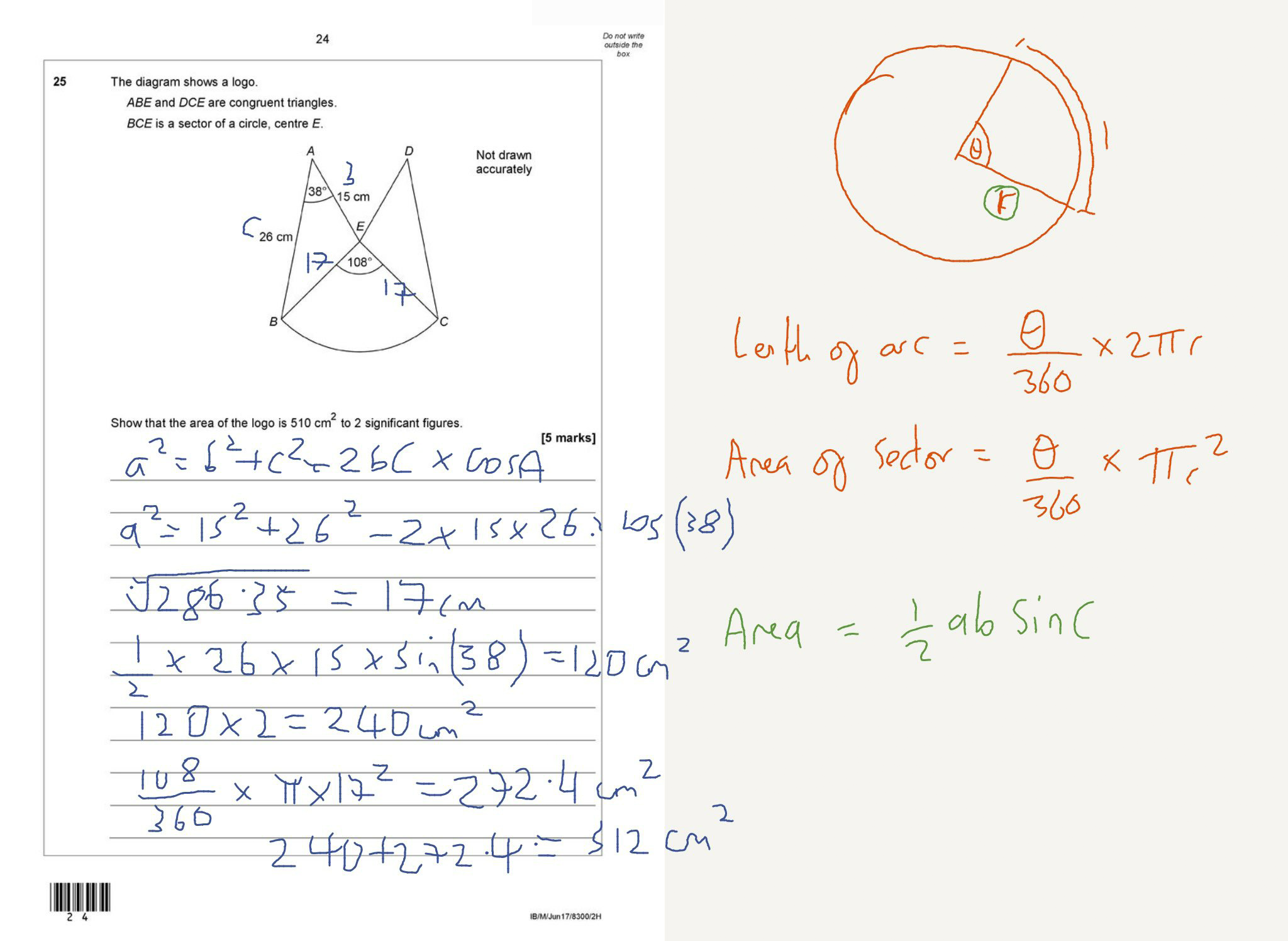 mathematics lesson on Bramble covering areas of a triangle